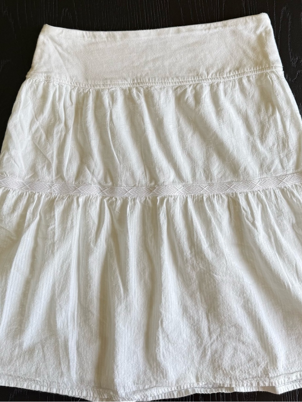Prana Taja Organic Cotton A-Line Midi Skirt, Size XS, White Color, Beach ready! - Picture 11 of 16